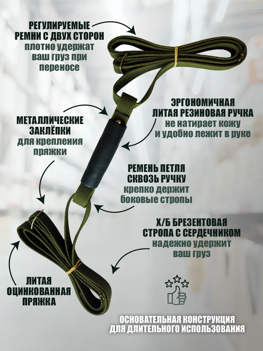 Багажный ремень с ручкой 2,7 метра - фото изделия